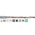 Igus chainflex CF211 Data Cable, 4 Cores 0.25mm² 24 AWG, Screened, 50 m, Blue Thermoplastic Elastomer Sheath CF211