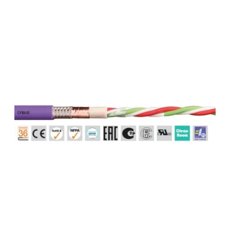Igus chainflex CFBUS Data Cable 8 Cores 0.15mm² 26 AWG Screened Purple Thermoplastic Elastomer Sheath 50 m CFBUS.045 (50m)