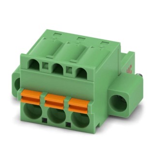 Phoenix Contact Pluggable Terminal Block 3-Contact 5.08 mm Pitch 1 Row 320V 16A Polyamide Housing 1942497