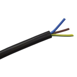RS PRO 25 m 3 Core Power Cable Black Silicone Rubber 200 °C 210-1248