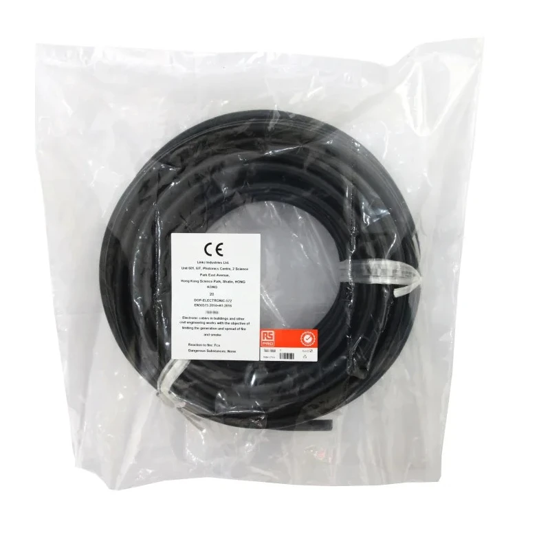 RS PRO 25 m 3 Core Power Cable Black Silicone Rubber 200 °C 210-1248