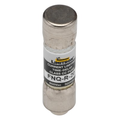 Eaton Cartridge Fuse 20A Current Rating 300V DC Time Delay Melamine Body FNQ-R-20