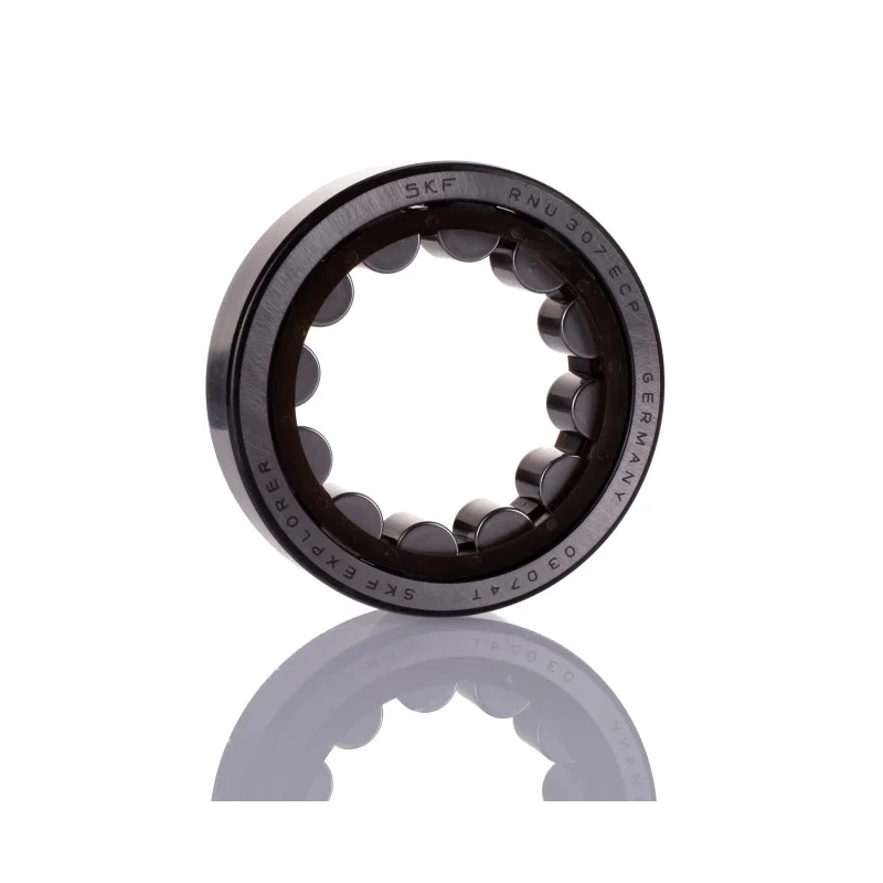 SKF Cylindrical Roller Bearing, 46.2 mm Inside Diameter, 80 mm Outside Diameter, 21 mm Race Width, Open End RNU 307 ECP