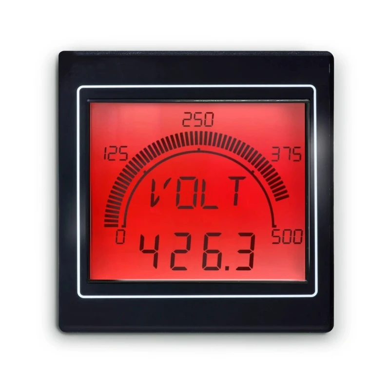 Trumeter APM-MAX LCD Digital Panel Multifunction Meter for Current Frequency Power Voltage 68 mm x 68 mm APM-MAX-M21-PU-4B