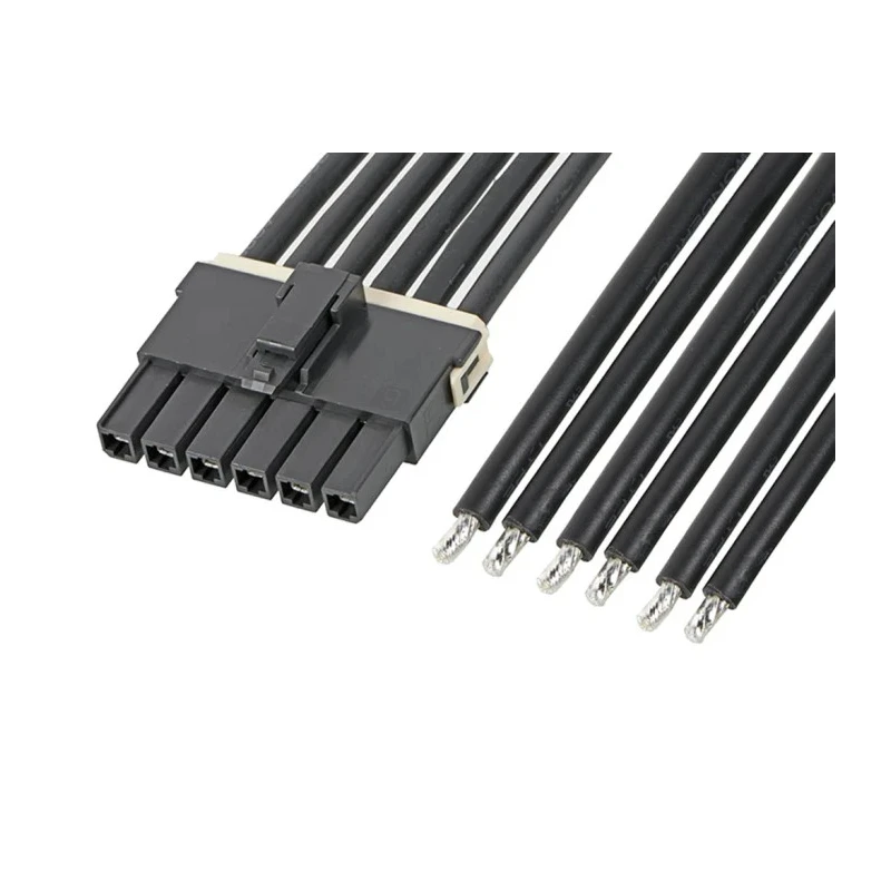 Molex 6 Way Female Mega-Fit to 6 Way Female Unterminated Wire to Board Cable 600mm 600V 25A 12AWG Nylon Jacket 216401-1063