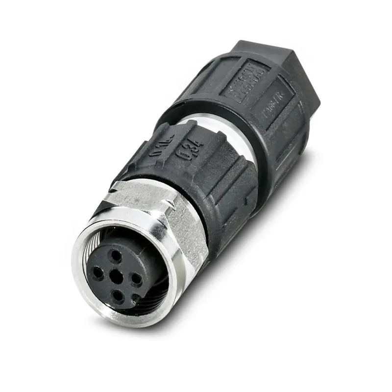 Phoenix Contact Industrial Circular Connector M12, 4 Contacts, Socket Female, Straight, IP67 1440766