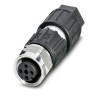 Phoenix Contact Industrial Circular Connector M12, 4 Contacts, Socket Female, Straight, IP67 1440766