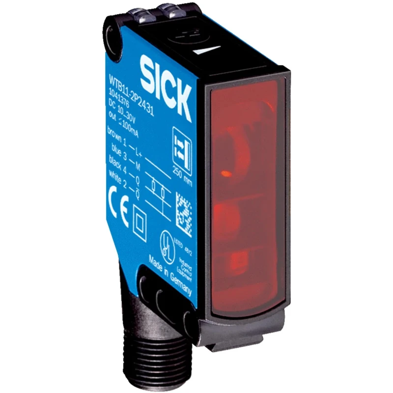 SICK Background Suppression Photoelectric Sensor Block Sensor 20 mm to 350 mm, PNP Output, IP66, IP67, IP69K WTB11-2P1131