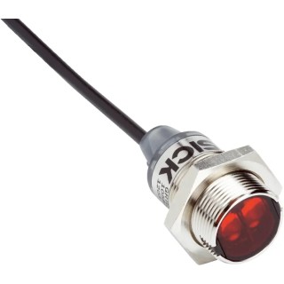 SICK Background Suppression Photoelectric Sensor, Barrel Sensor, Detection Range 3 mm to 300 mm, PNP Output GRTB18S-P1112