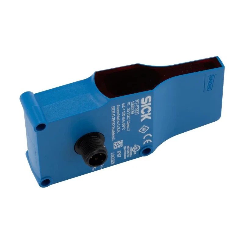 SICK Background Suppression Photoelectric Sensor, Block Style, 60 mm to 900 mm Detection Range, PNP Output, IP67, RT-P3221