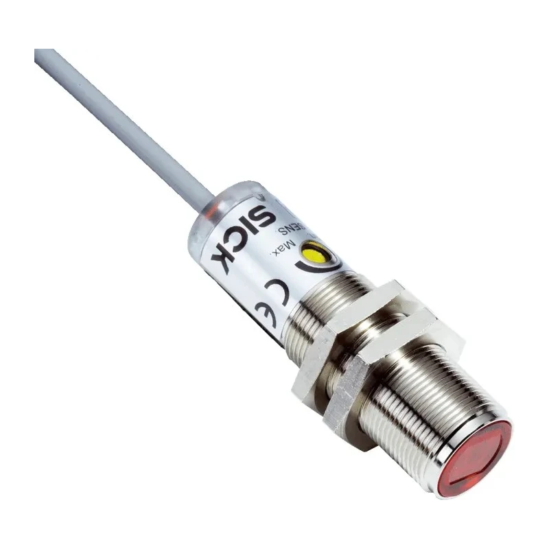 SICK Background Suppression Photoelectric Sensor, Barrel Style, 10 mm to 350 mm Detection Range, PNP Output VTB180-2P42412