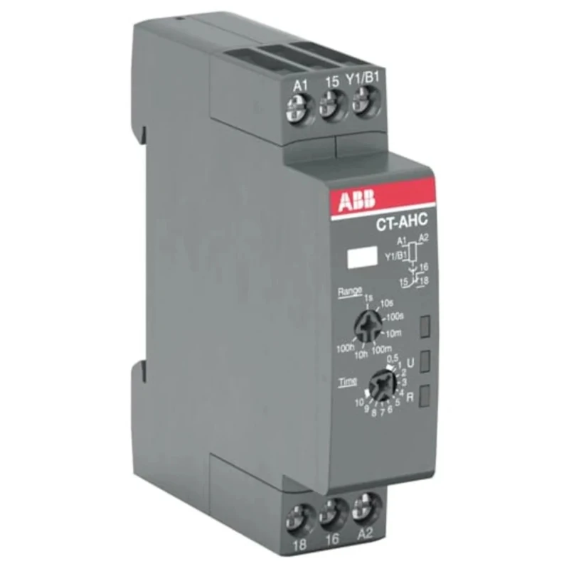 ABB CT-C Series DIN Rail Timer Relay, 1-Contact, SPDT Switch, 24V AC, 240V AC, 0.05 s to 100 h OFF 1SVR508110R0000 CT-AHC.12