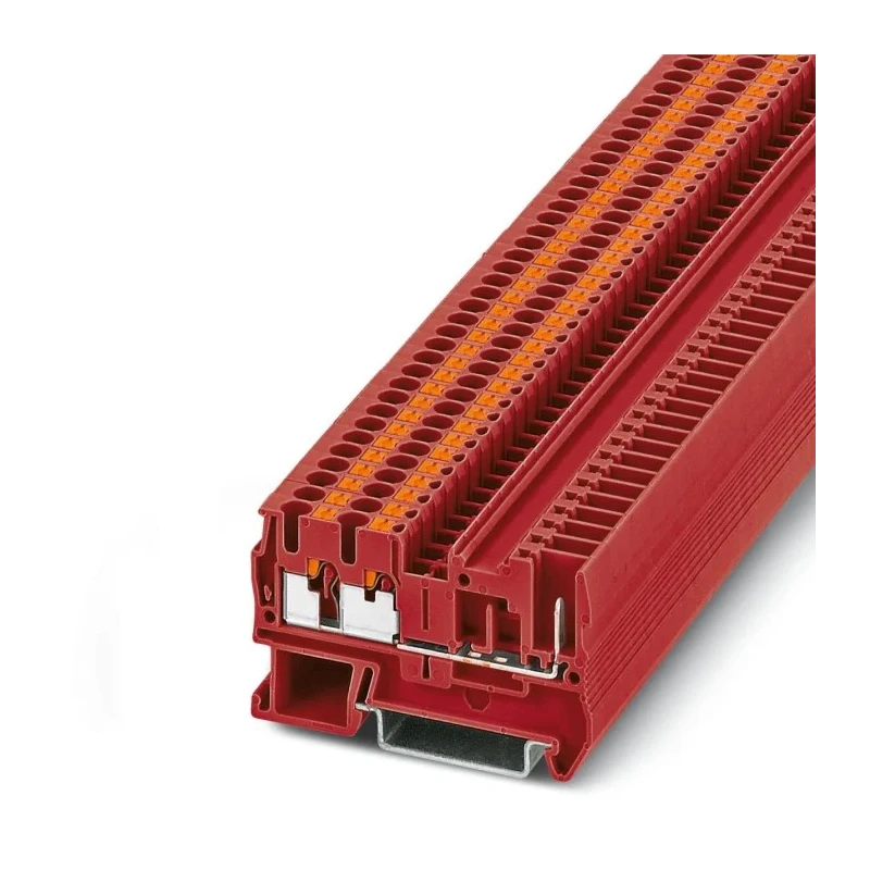 Phoenix Contact Feed Through Terminal Block Red 0.14-4mm², 24A, 500V, Push-in Connection, 1-Level, PT 2.5-TWIN/1P RD 3209634