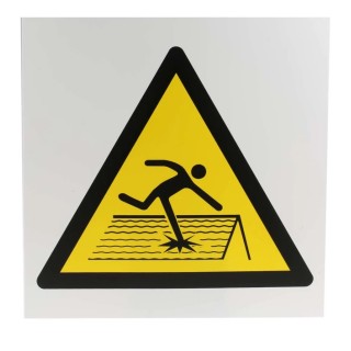 RS PRO Hazard Warning Sign Fragile Roof Plastic ISO 7010 Standard 300mm x 300mm 857-8680