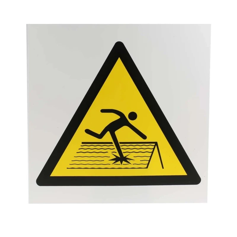 RS PRO Hazard Warning Sign Fragile Roof Plastic ISO 7010 Standard 300mm x 300mm 857-8680