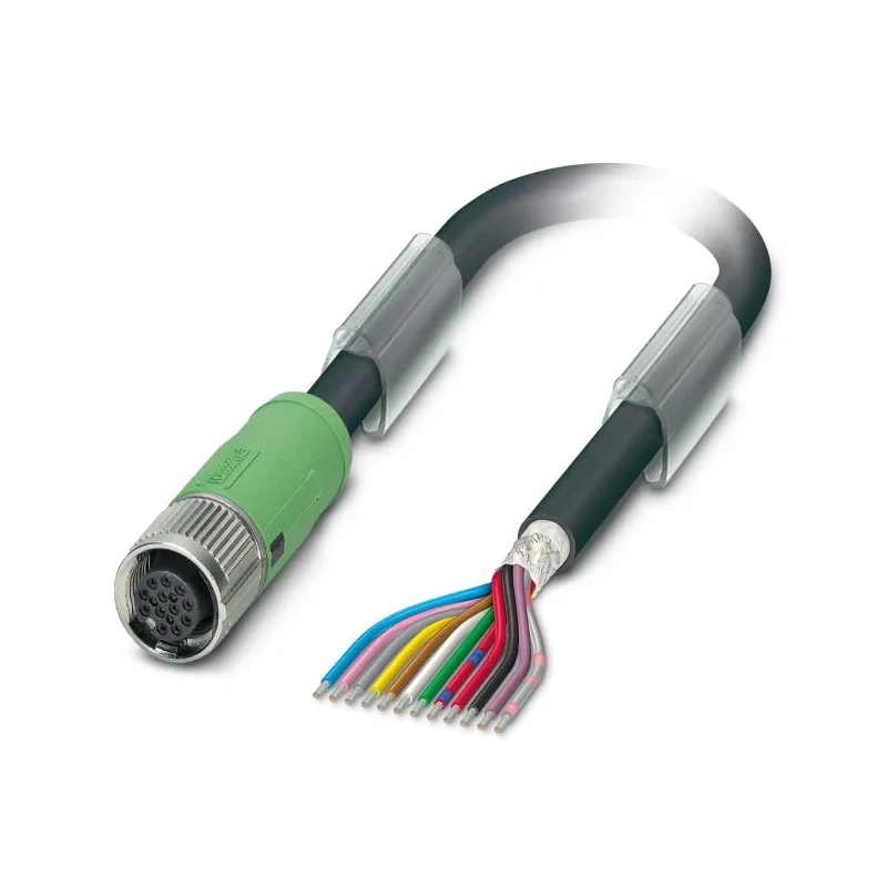 Phoenix Contact Female 12-Way M12 to 12-Way Unterminated Sensor Actuator Cable 10m 30V SAC-12P 1430158