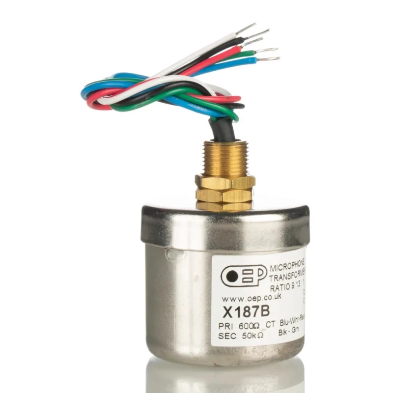 OEP Screw Microphone Transformer with Mu-Metal Construction, 600Ω Primary Impedance, 500V Isolation Voltage, United X187B