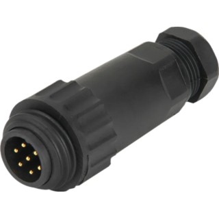 RS PRO Industrial Circular Connector, 7 Contacts, M24 Cable Mount Socket, Male Contact, IP67, 10A, 250V, Threaded 210-7304