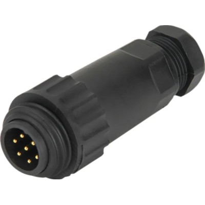 RS PRO Industrial Circular Connector, 7 Contacts, M24 Cable Mount Socket, Male Contact, IP67, 10A, 250V, Threaded 210-7304