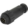 RS PRO Industrial Circular Connector, 7 Contacts, M24 Cable Mount Socket, Male Contact, IP67, 10A, 250V, Threaded 210-7304