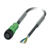 Phoenix Contact Female 5 Way M12 to 5 Way Unterminated Sensor Actuator Cable 3 m 60V Polyurethane Jacket 1442528