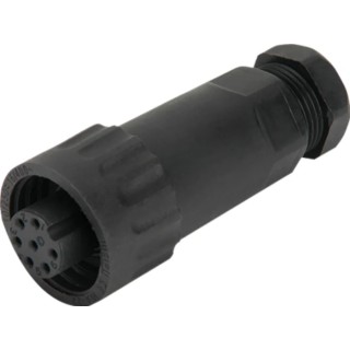 RS PRO Circular Connector Cable Plug, 7 Contacts, Female, IP67 Rated, 10A, 250V, Straight Orientation, WA22 Series 210-7325