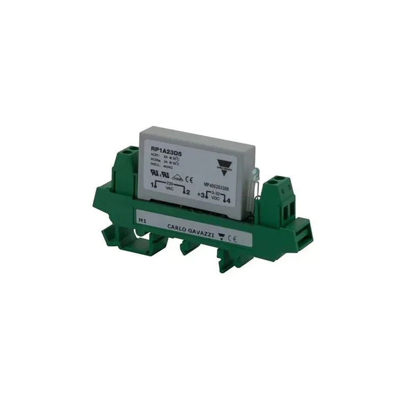 Carlo Gavazzi Solid State Relay 5 A Load DIN Rail Mount 265 V AC Load 34 V DC Control RP1A23D5M1