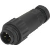 RS PRO Circular Connector Cable Mount M24, 4 Contacts, Male Socket, IP67, Threaded Coupling, 16A, 400V WA22 Series 210-7297
