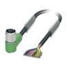 Phoenix Contact Sensor Actuator Cable Female 17 way M12 to 17 way Unterminated, 10 m, Polyurethane Jacket, 30V, Model 1430844