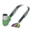 Phoenix Contact Sensor Actuator Cable Female 17 way M12 to 17 way Unterminated, 10 m, Polyurethane Jacket, 30V, Model 1430844