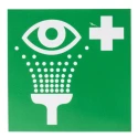 RS PRO Vinyl White Green Eyewash Station Safety Sign Label Symbol 100mm x 100mm 857-8716