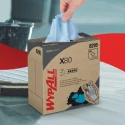 WYPALL X80 Power Clean™ 8295 Blue Cloths for General Cleaning, Dry Use, Box of 80 Per Pack, 426 x 212 mm 8295003
