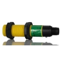 Banner Retroreflective Photoelectric Sensor Barrel Style 2 m Detection Range PNP Output IP67 IP69K S18SP6LPQ