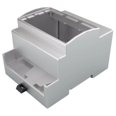 Italtronic DIN Rail Enclosure Type MODULBOX XT Series, Polycarbonate, ABS, 53 mm Height 90 mm Length 25.0406000.BL