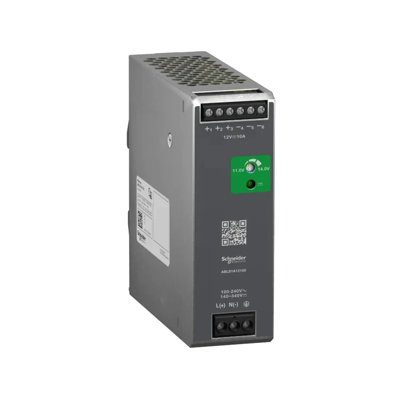 Schneider Electric Modicon ABL Regulated Switch Mode DIN Rail Power Supply 240V AC/DC Input 12V DC 10A Output ABLS1A12100