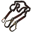JSP 2 m Twin Tail Lanyard Carabiner Forked Polyester Webbing Safety Fall Arrest Lanyard FAR0405