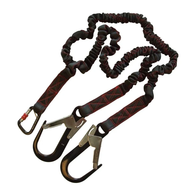 JSP 2 m Twin Tail Lanyard Carabiner Forked Polyester Webbing Safety Fall Arrest Lanyard FAR0405