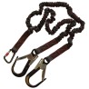 JSP 2 m Twin Tail Lanyard Carabiner Forked Polyester Webbing Safety Fall Arrest Lanyard FAR0405