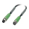 Phoenix Contact Sensor Actuator Cable Male 3 Way M8 to Female 3 Way M8, 600 mm, 60V, Polyurethane Jacket 1456323