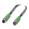 Phoenix Contact Sensor Actuator Cable Male 3 Way M8 to Female 3 Way M8, 600 mm, 60V, Polyurethane Jacket 1456323
