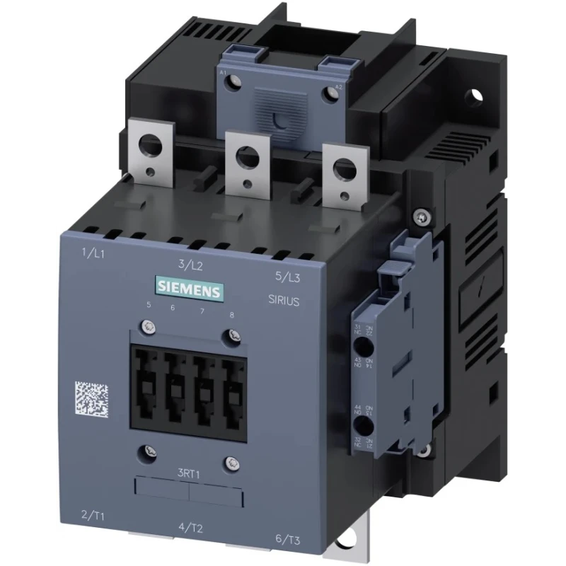 Siemens 3RT1 Series 3-Pole Contactor, 150 A, 75 kW, 220/240 V AC/DC Coil, 3 NO Auxiliary, 400 V AC, Snap-On 3RT1055-6AP36