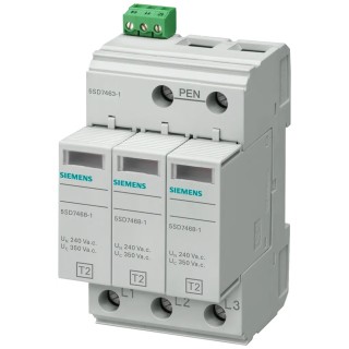 Siemens 1 Phase Surge Protector 25 kA, DIN Rail Mount 5SD7463-1