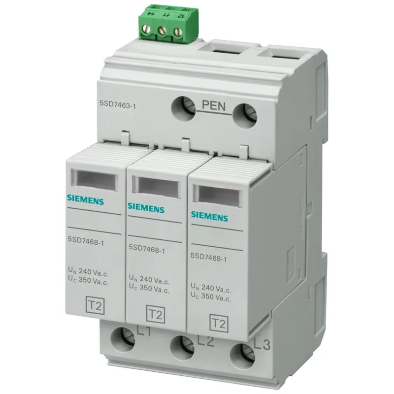 Siemens 1 Phase Surge Protector 25 kA, DIN Rail Mount 5SD7463-1