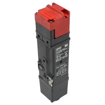 Omron D4SL-N Series Solenoid Interlock Switch Power to Unlock 24V DC 4.8W IP67 Metal Housing 