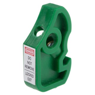 RS PRO Green 1-Lock ABS Miniature Circuit Breaker Lockout, Shackle Diameter 7.65 mm 862-5193