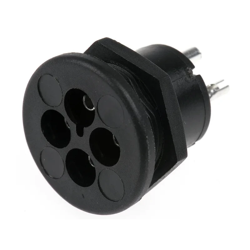 Bulgin Power Connector Panel Mount 4 Pole Female Brass Nylon Housing Solder Termination 250V AC 3A SA2368