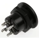 Bulgin Power Connector Panel Mount 4 Pole Female Brass Nylon Housing Solder Termination 250V AC 3A SA2368