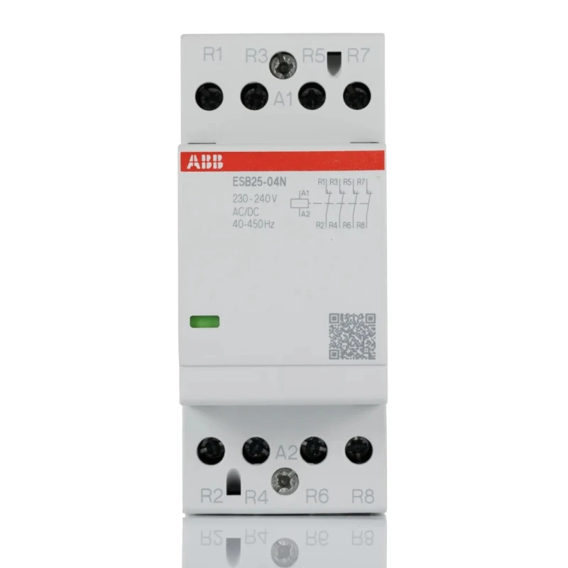ABB Safety Contactor 4-Pole, 25 A, 17.3 kW Power Rating, 230 240 V Coil Voltage ESB25