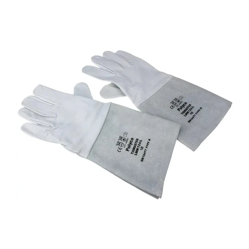 Polyco Healthline Tigmaster Grey Leather Welding Gloves Size 10 2 Gloves Pair 211-0389