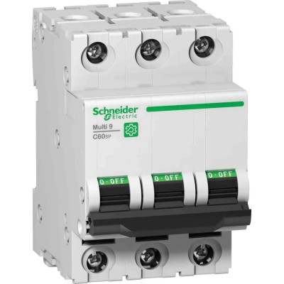 Schneider Electric Miniature Circuit Breaker 3-Pole 10A Type D 14 kA Breaking Capacity Multi9 